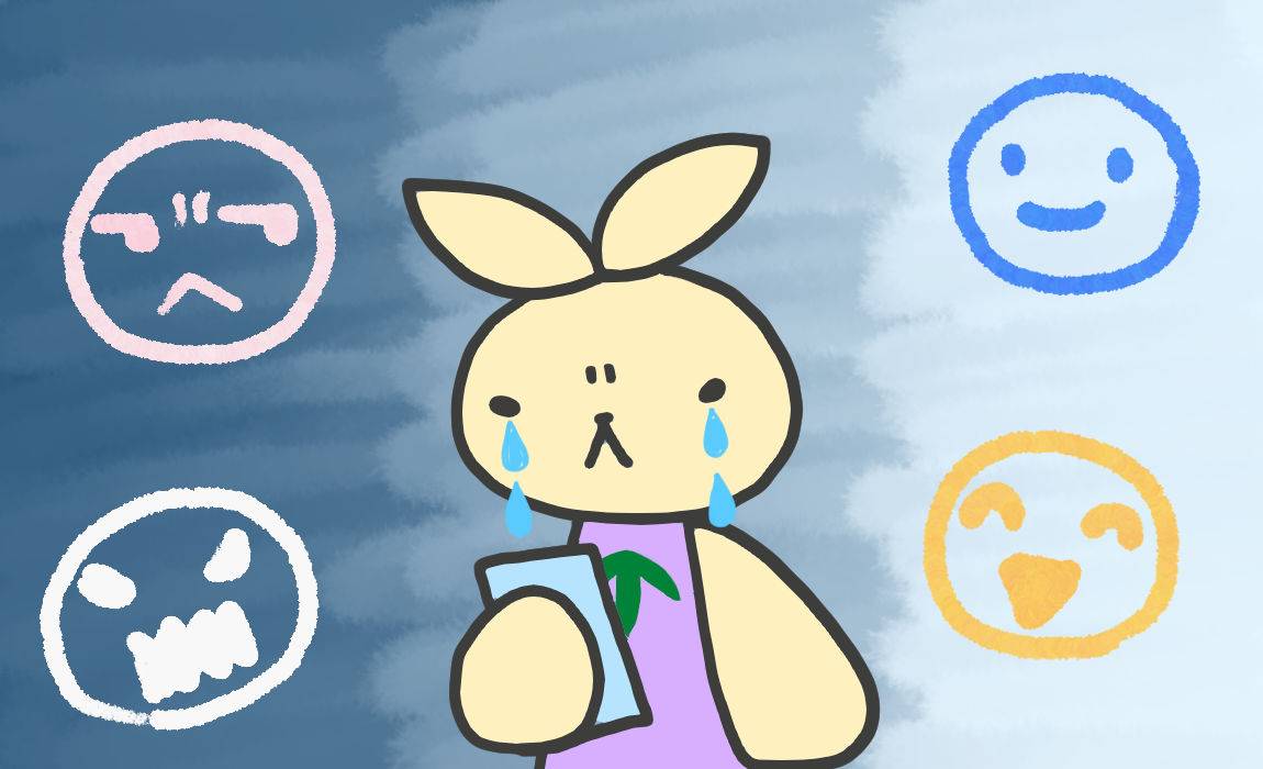 不安なウサギ