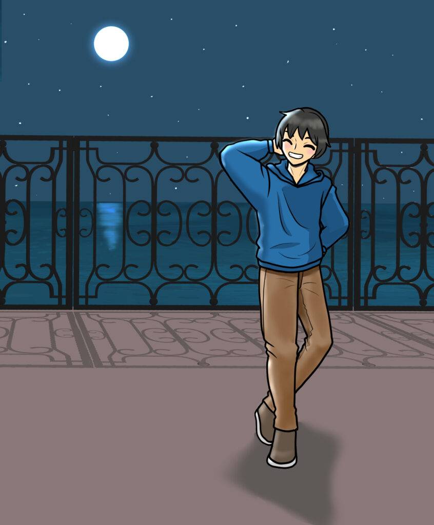 月夜の海