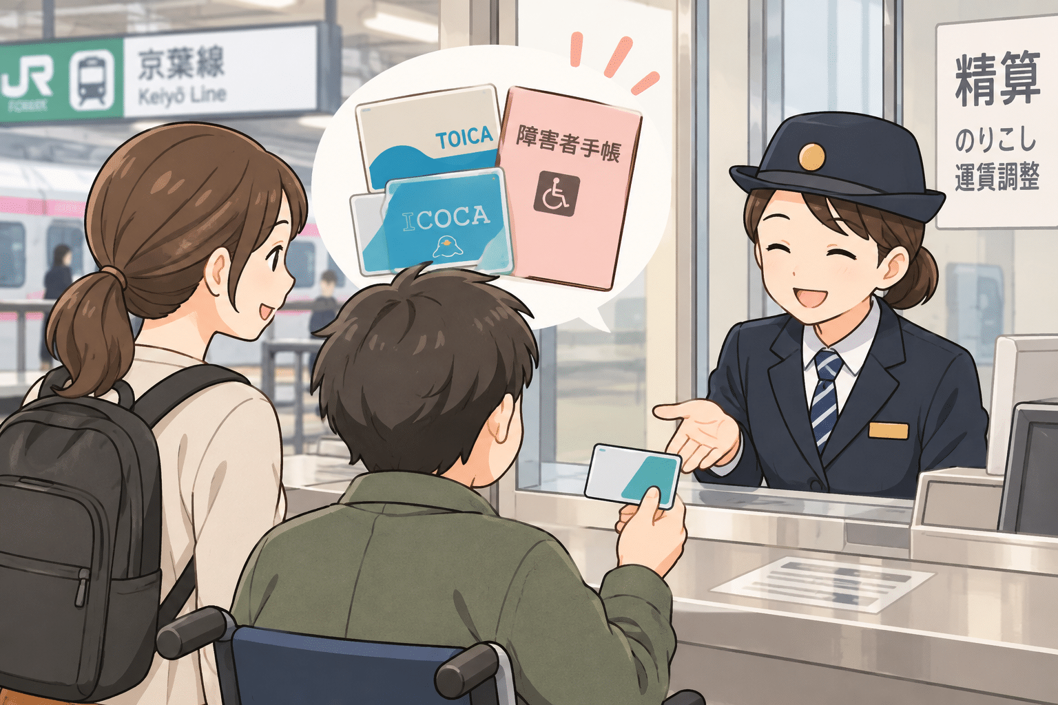 窓口で精算